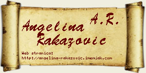 Angelina Rakazović vizit kartica